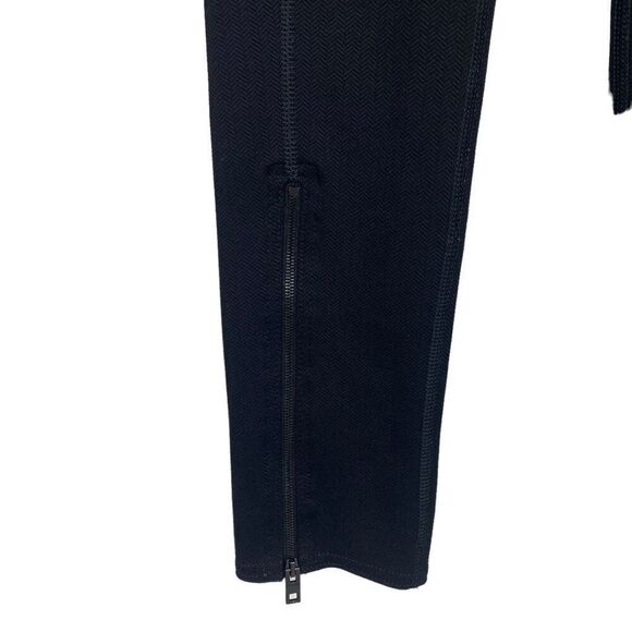 Rag & Bone The Lawson Leggings size Small Black Chevron Zippered Pull On - Picture 3 of 9